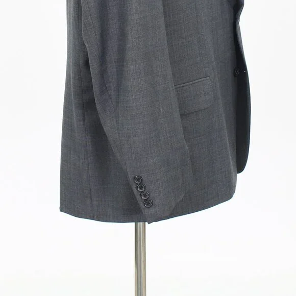 Ralph Lauren 50R Gray Solid 2-Button Sport Coat Blazer Jacket T603